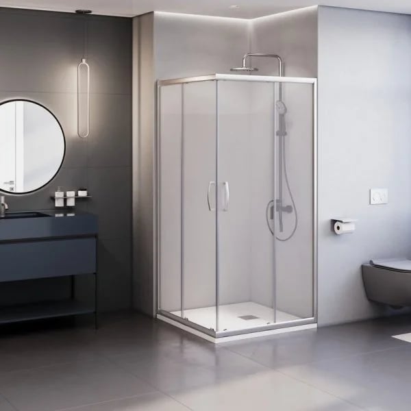 Душевой уголок RGW Dolphin TN-31 90х90 см, профиль хром, стекло прозрачное