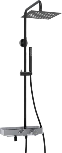 Душевая стойка Wasserkraft Abens 2000 A114.255.217.CB Thermo, с термостатом, черная