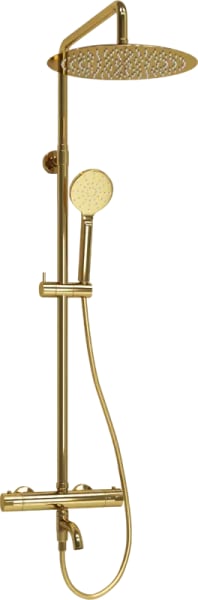 Душевая стойка Wasserkraft Sauer A188.263.207.PG Thermo, с термостатом, золото