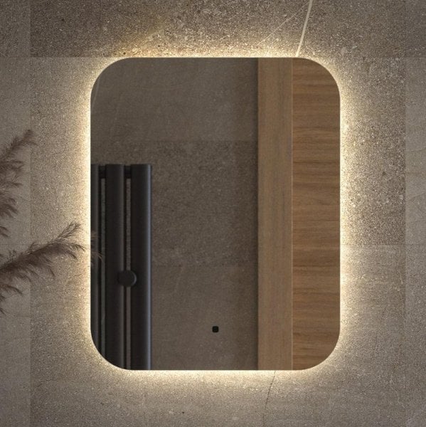 Зеркало Defesto Opti DF 2801R 40х50 с LED-подсветкой, 4500К, инфракрасный выключатель