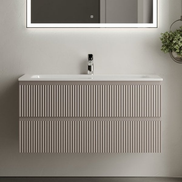 Тумба с раковиной Sancos Snob R 100 см, doha soft