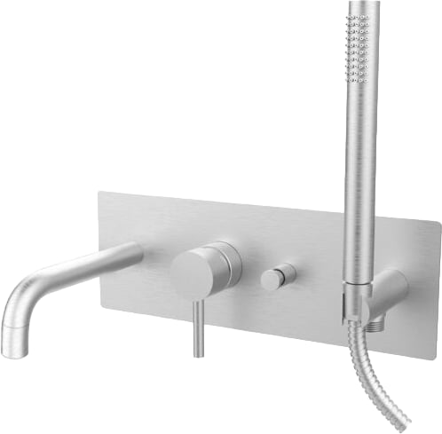 Встраиваемый смеситель Paffoni Light LIG001ST С ВНУТРЕННЕЙ ЧАСТЬЮ, steel looking