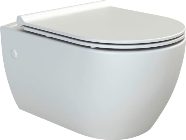 Унитаз подвесной Boheme Bianca 966-W 963-W с микролифтом, безободковый, белый глянец