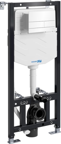 Система инсталляции для унитазов Wasserkraft Aller 10TLT.010.ME.WH04, с кнопкой смыва белой