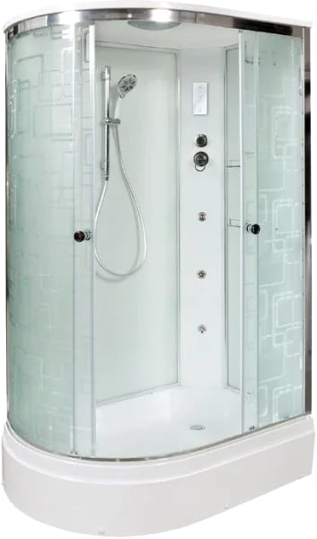 Душевая кабина DTO EM2712R с гидромассажем и электрикой (120х80х220), средний поддон (27 см), профил