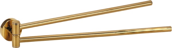 Полотенцедержатель Bemeta Brilo 161204190 двойной, поворотный, gold polished