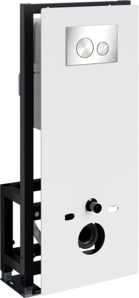 Система инсталляции для унитазов Wasserkraft Glan 66TLT.010.ME.WH.BN02, с кнопкой смыва никель