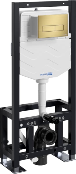 Система инсталляции для унитазов Wasserkraft Dill 61TLT.010.ME.MG03, с кнопкой смыва матовое золото