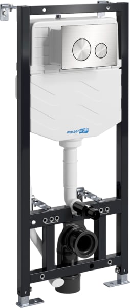 Система инсталляции для унитазов Wasserkraft Aller 10TLT.010.ME.BN02, с кнопкой смыва никель