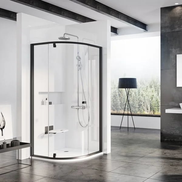Душевой уголок Ravak Pivot PSKK3-90 Transparent, профиль черный