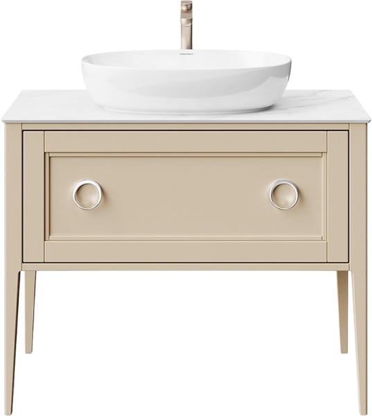 Тумба под раковину без столешницы KERAMA MARAZZI Plaza Classic Neo 100 напольная, капучино матовая