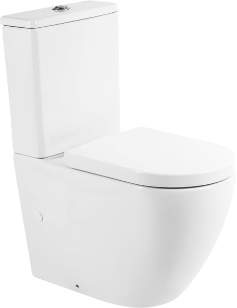 Унитаз-компакт напольный BelBagno Sfera-r BB2141CPR BB865SC с микролифтом, безободковый, глянцевый б
