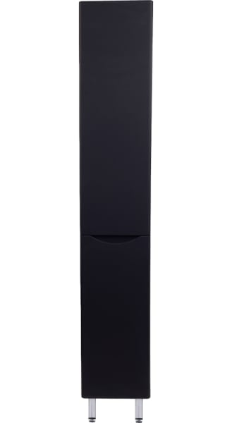 Шкаф-пенал для ванной Style Line Бергамо Люкс Plus 30 с бельевой корзиной, антискрейтч черный