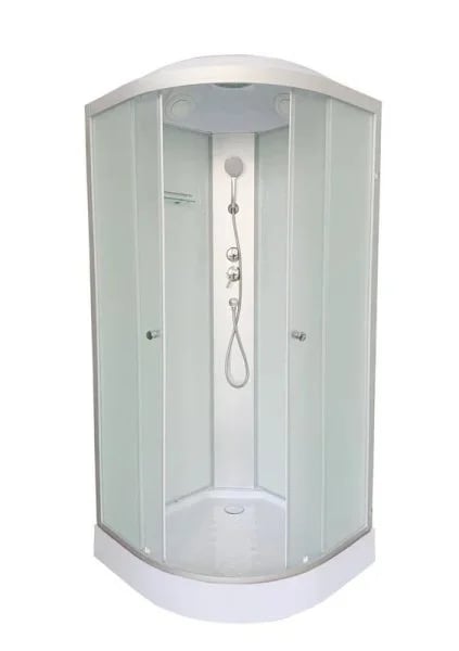 Душевая кабина DTO LM909 90х90, профиль хром, стекло матовое