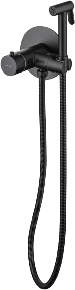 Гигиенический душ Allen Brau Thermo Rund 5.60001-31 со смесителем, С ВНУТРЕННЕЙ ЧАСТЬЮ, черный матов