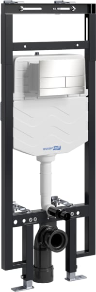 Система инсталляции для унитазов Wasserkraft Dinkel 58TLT.010.ME.BN04, с кнопкой смыва никель