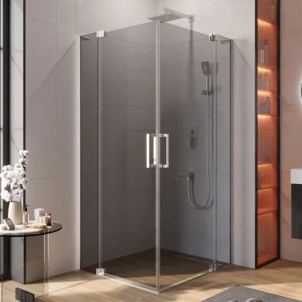 Душевой уголок Cezares Slider A 2 100/110 Grigio Cr профиль хром, стекло серое