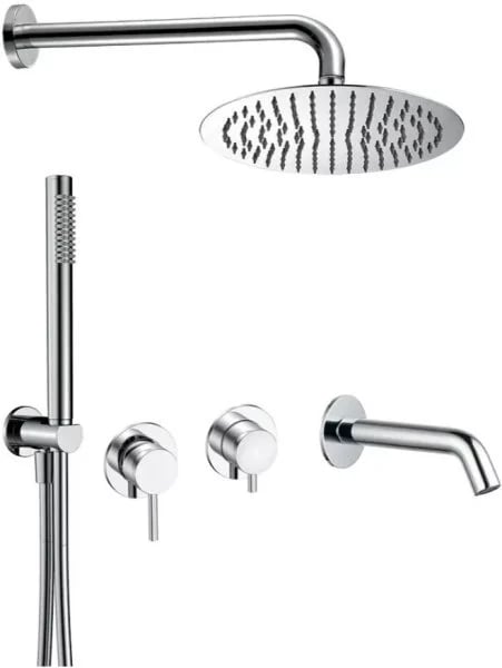 Душевой комплект AQUAme AQM8408CR, С ВНУТРЕННЕЙ ЧАСТЬЮ, хром
