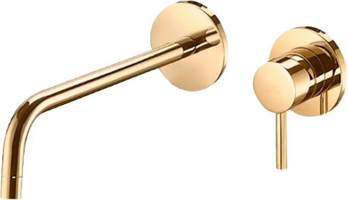 Смеситель для раковины Paffoni Light LIG006HG70 С ВНУТРЕННЕЙ ЧАСТЬЮ медовое золото