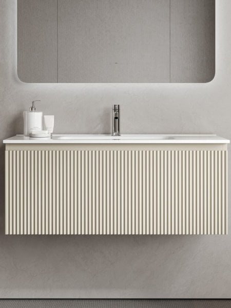 Тумба под раковину Sancos Snob R 1.0 100 подвесная Beige soft (капучино), SNR1.0100CE