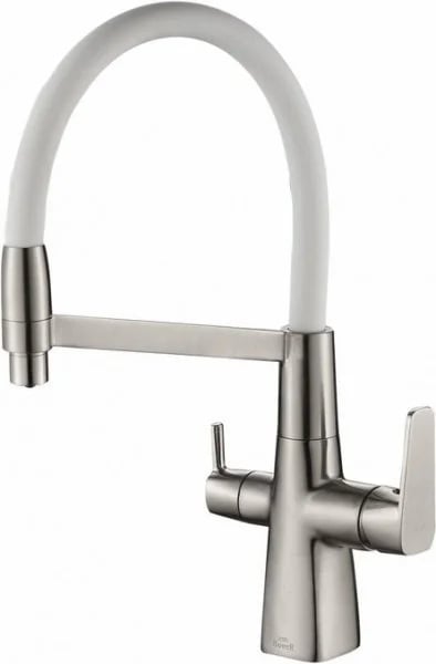 Смеситель для кухни Steel Hammer SH 818-8 SATIN с гибким изливом