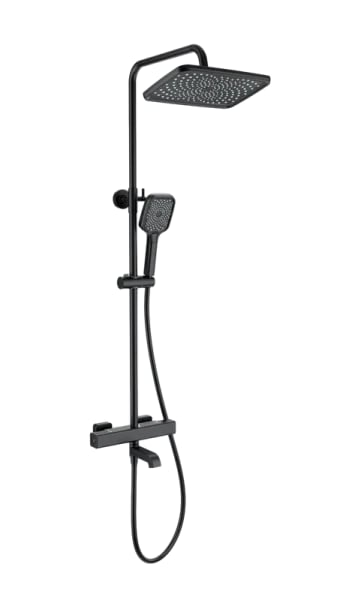 Душевая стойка Wonzon & Woghand STAY 2 WW-B3016-T1-MB, матовая черная