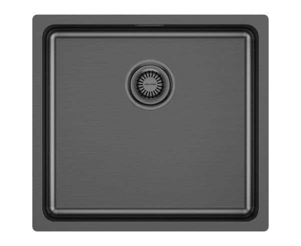 Мойка кухонная Paulmark Vista PM304844-GM, вороненая сталь