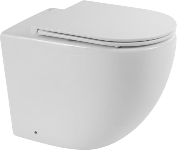 Унитаз приставной напольный BelBagno Sfera-r BB2141CBR сиденье BB870SC с микролифтом, безободковый, 