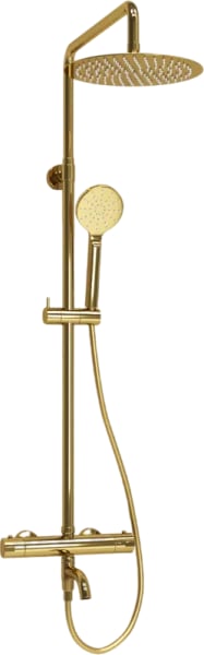 Душевая стойка Wasserkraft Sauer A188.208.207.PG Thermo, с термостатом, золото