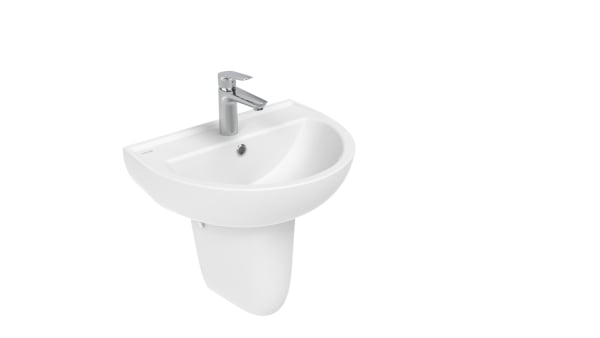 Раковина Creavit Oval TP155-00CB00E-0000 белая глянцевая