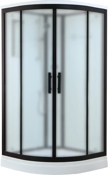 Душевая кабина Timo Standart T-6609BF Black Fabric с низким поддоном, профиль черный