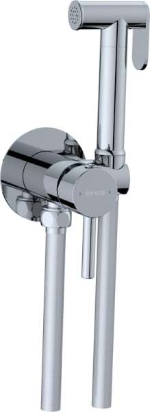 Гигиенический душ Sancos Start SC1001CH со смесителем, С ВНУТРЕННЕЙ ЧАСТЬЮ, хром глянцевый