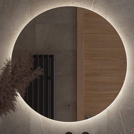 Зеркало круглое Defesto Opti DF 2846R 90 с LED-подсветкой, 4500К, инфракрасный выключатель