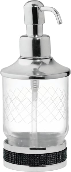 Дозатор Boheme Royal Cristal Black настольный, хром