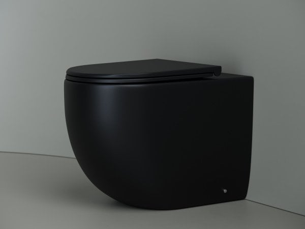 Унитаз приставной напольный Ceramicanova Metropol CN4004MB черный матовый