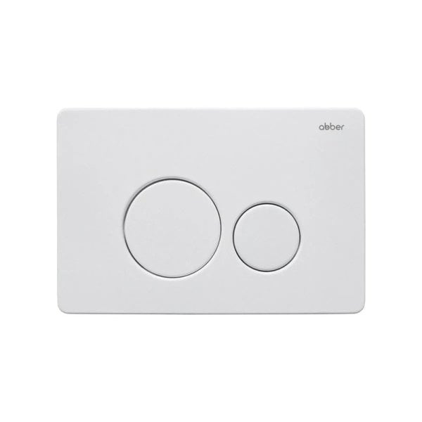 Кнопка смыва для инсталляции Abber AC0121MW нержавеющая сталь, цвет матовый белый