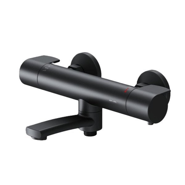 Термостатический смеситель AM.PM X-Joy F85A50022, для ванны с душем, черный
