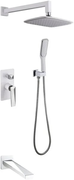 Душевой комплект Boheme Venturo 374-W-2, белый, хром