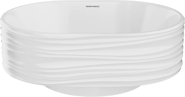 Накладная раковина KERAMA MARAZZI Sabbia 50 белая глянцевая