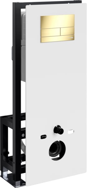 Система инсталляции для унитазов Wasserkraft Glan 66TLT.010.ME.WH.PG04, с кнопкой смыва золото