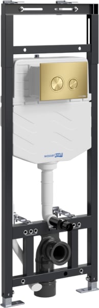 Система инсталляции для унитазов Wasserkraft Alme 15TLT.010.ME.MG01, с кнопкой смыва матовое золото