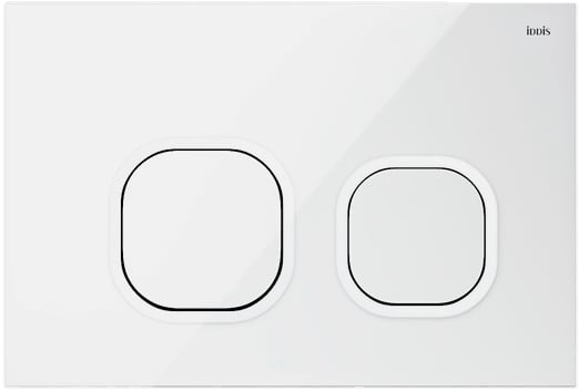 Кнопка смыва IDDIS Uniglass UNG01GWi77 стекло, белая