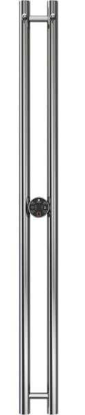 Полотенцесушитель электрический Terminus Duo круг 1200, нержавеющая сталь