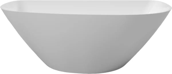 Ванна из искусственного камня WHITECROSS Topaz 170x80 см, отдельностоящая, белая, асимметричная, с д