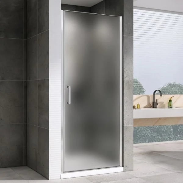 Душевая дверь в нишу Abber Sonnenstrand AG04090M 90 см, профиль хром, стекло матовое