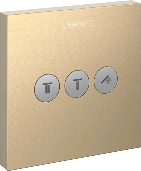 Переключатель потоков Hansgrohe ShowerSelect 15764140 на три потребителя, шлифованная бронза
