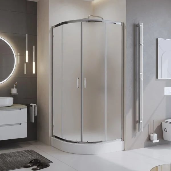 Душевой уголок BelBagno Uno -195 R 2 80 P Cr стекло текстурное