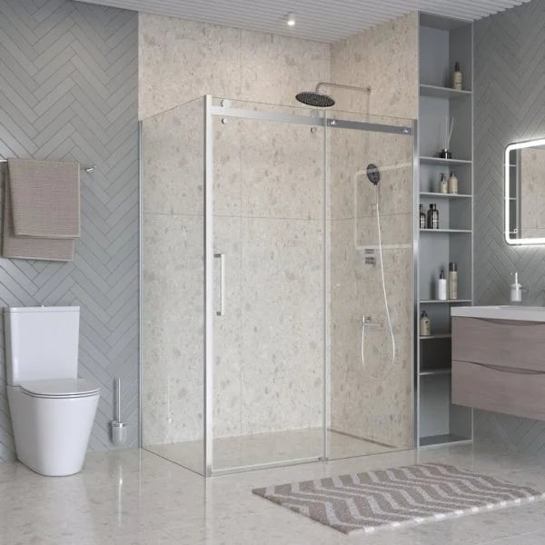 Душевой уголок BelBagno Marino 2 AH-1-150/100-C-Cr 150x100, профиль хром, стекло прозрачное