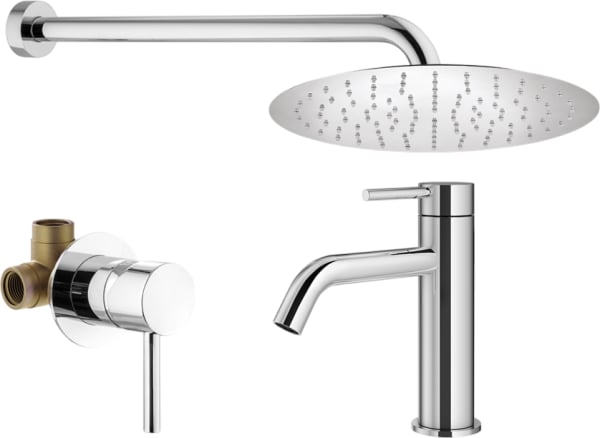 Комплект для ванной Plumberia Selection Ixo KITXO01CR53 С ВНУТРЕННЕЙ ЧАСТЬЮ, хром