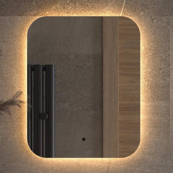 Зеркало Defesto Opti DF 2811R 40х50 с LED-подсветкой, 3000К, инфракрасный выключатель